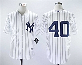Yankees 40 Luis Severino (No Name) White Cool Base Stitched Baseball Jerseys,baseball caps,new era cap wholesale,wholesale hats